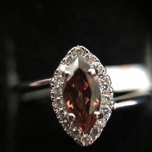 Chocolate brown quartz ring.